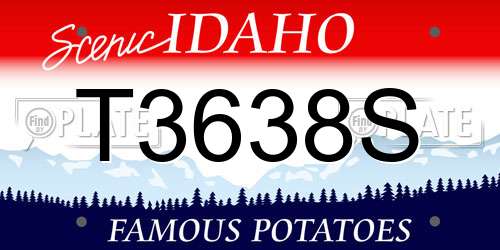 T3638S Idaho License Plate