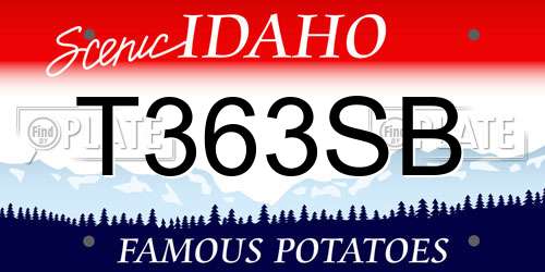 T363SB Idaho License Plate