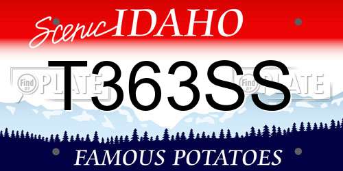 T363SS Idaho License Plate