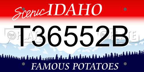 T36552B Idaho License Plate