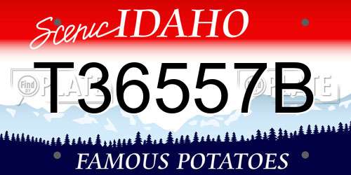 T36557B Idaho License Plate