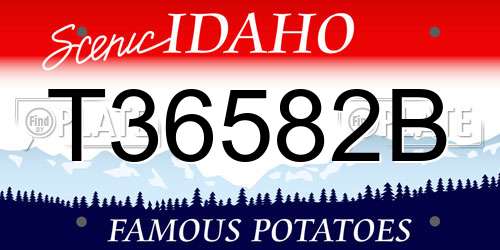 T36582B Idaho License Plate