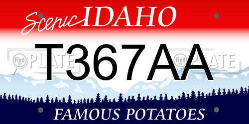 T367AA Idaho License Plate