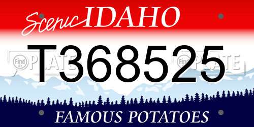 T368525 Idaho License Plate