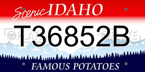 T36852B Idaho License Plate