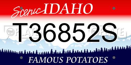 T36852S Idaho License Plate