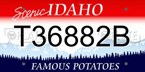 T36882B Idaho License Plate