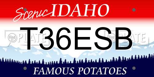 T36ESB Idaho License Plate