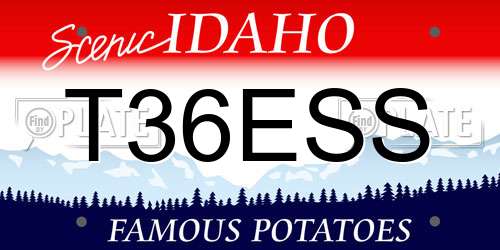 T36ESS Idaho License Plate