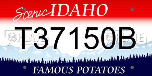 T37150B Idaho License Plate