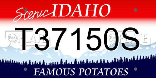 T37150S Idaho License Plate