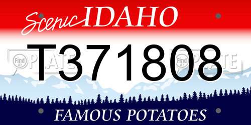 T371808 Idaho License Plate