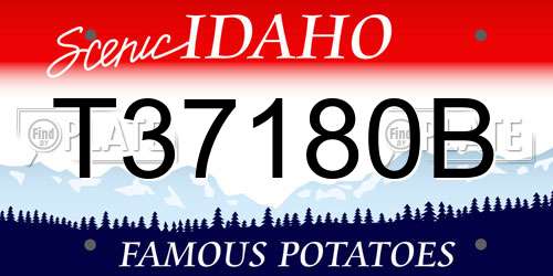 T37180B Idaho License Plate