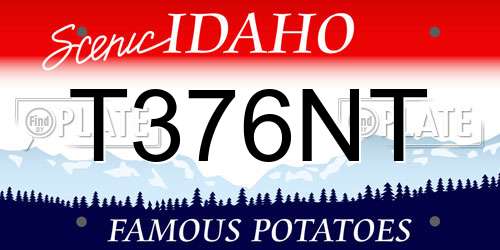 T376NT Idaho License Plate
