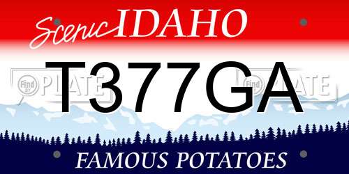 T377GA Idaho License Plate