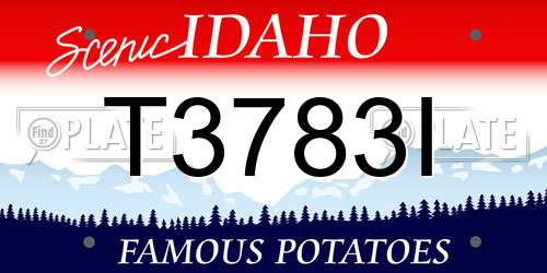 T3783I Idaho License Plate