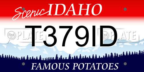 T379ID Idaho License Plate