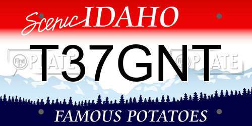 T37GNT Idaho License Plate