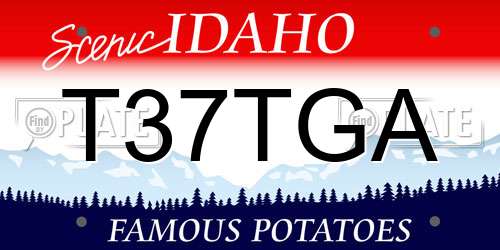 T37TGA Idaho License Plate