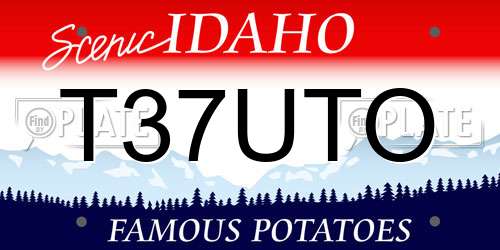 T37UTO Idaho License Plate