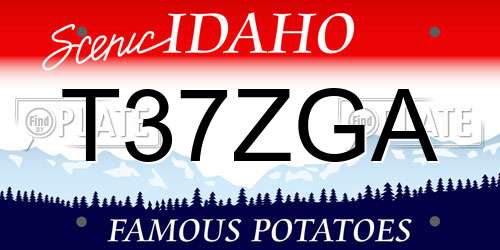 T37ZGA Idaho License Plate