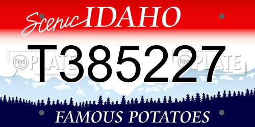 T385227 Idaho License Plate