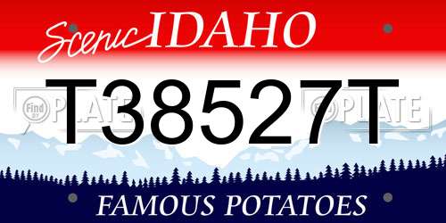 T38527T Idaho License Plate
