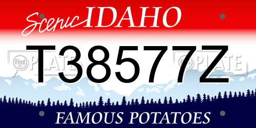 T38577Z Idaho License Plate
