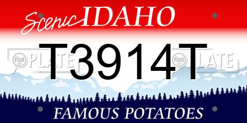 T3914T Idaho License Plate
