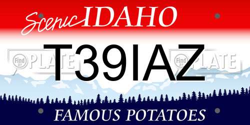 T39IAZ Idaho License Plate
