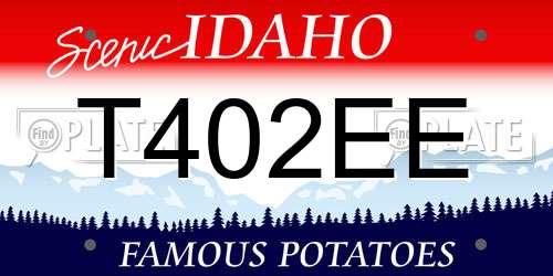T402EE Idaho License Plate