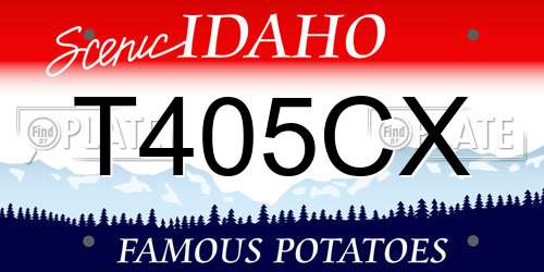 T405CX Idaho License Plate