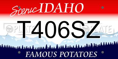 T406SZ Idaho License Plate