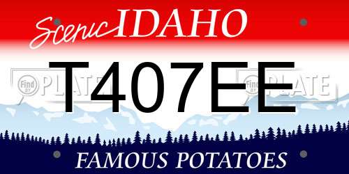 T407EE Idaho License Plate