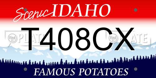 T408CX Idaho License Plate