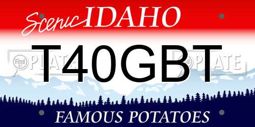 T40GBT Idaho License Plate