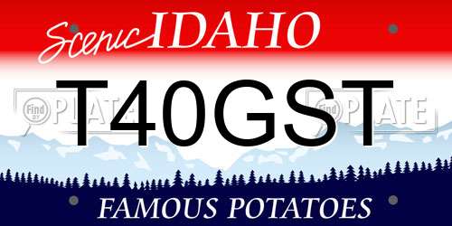 T40GST Idaho License Plate