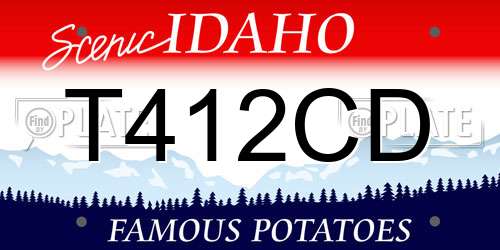T412CD Idaho License Plate