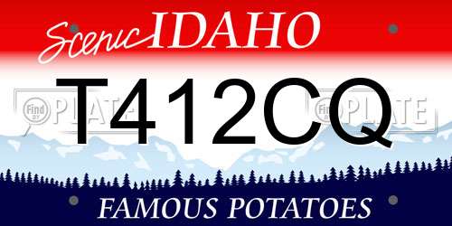 T412CQ Idaho License Plate