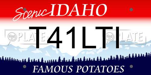 T41LTI Idaho License Plate