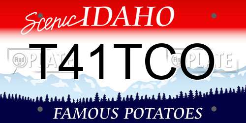 T41TCO Idaho License Plate