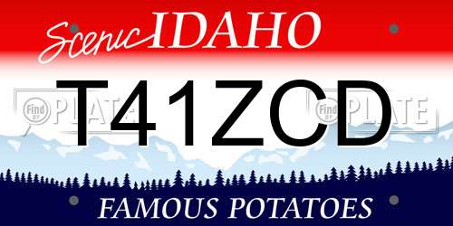 T41ZCD Idaho License Plate