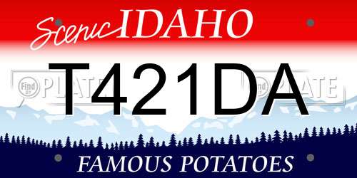 T421DA Idaho License Plate