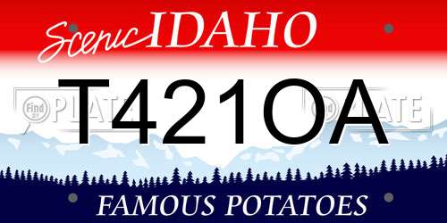 T421OA Idaho License Plate