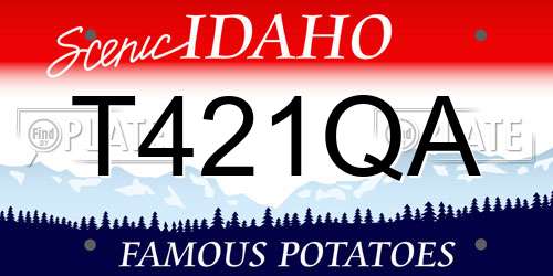 T421QA Idaho License Plate