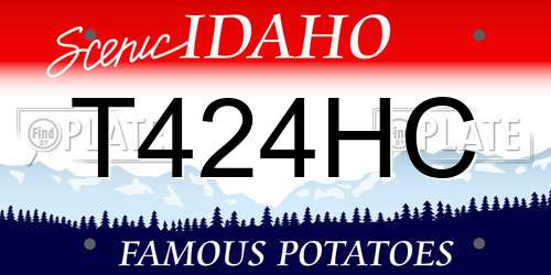 T424HC Idaho License Plate