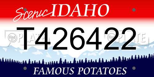 T426422 Idaho License Plate