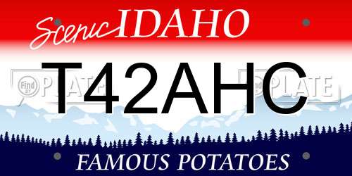 T42AHC Idaho License Plate