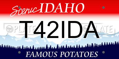 T42IDA Idaho License Plate