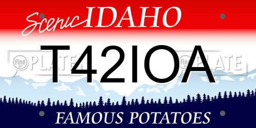 T42IOA Idaho License Plate